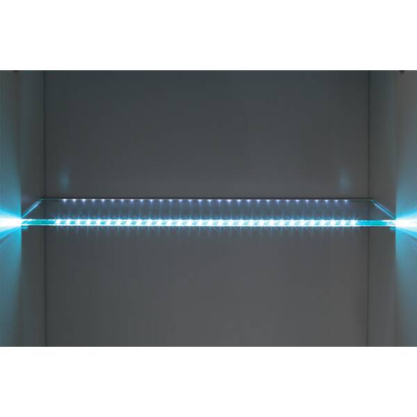 Комплект из 1-го светильника LED для стеклянной полки, 863мм, 6000K, отделка серая