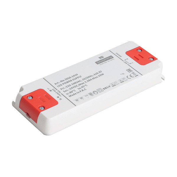 Источник питания 0-50W, 200-240V/24V, PF0.97, пласт. корп., IP20