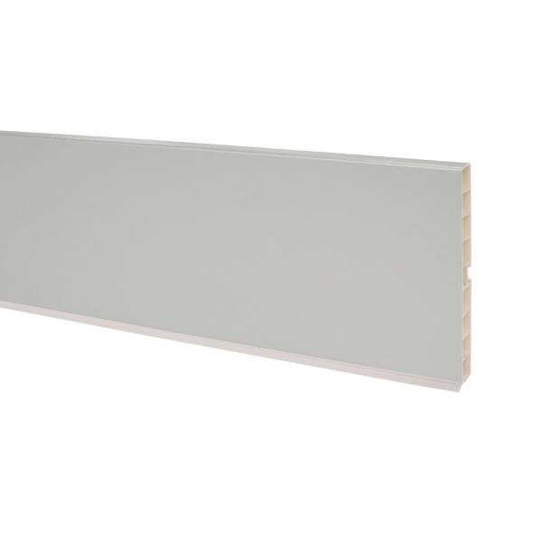 0400 Цоколь ПВХ H.120, L=4000, под гладкий алюминий NEW
