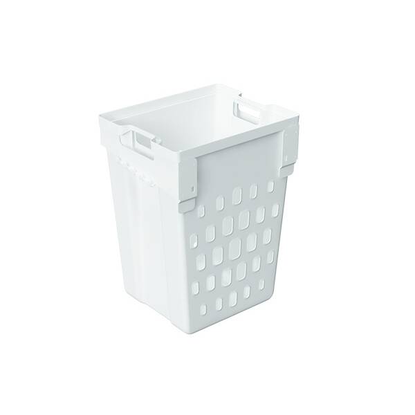 Laundry Корзина для белья в базу 450 откидная, отделка белая