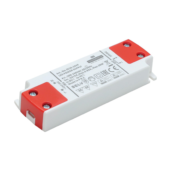 Источник питания 0-20W, 220-240V/24V, PF0.84, пласт. корп., IP20, 103 х 35.5 х16