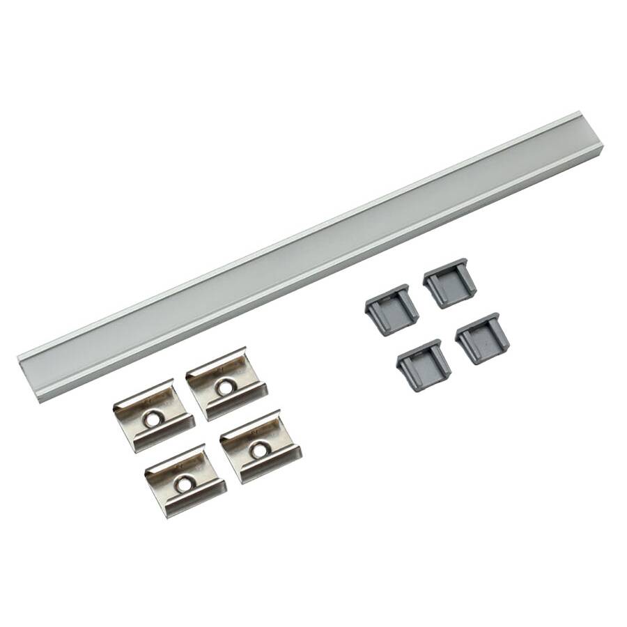 Комплект LED профиля 1506 L=2000мм, с матовым рассеивателем, заглушками 4 шт, крепежом 4 шт, накладной