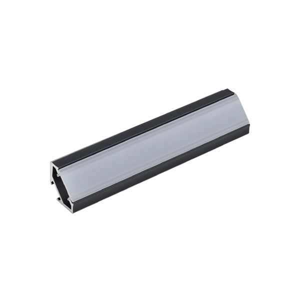 Образец LED профиль 1616LG с рассеивателем матовым, отделка черный (анодировка)