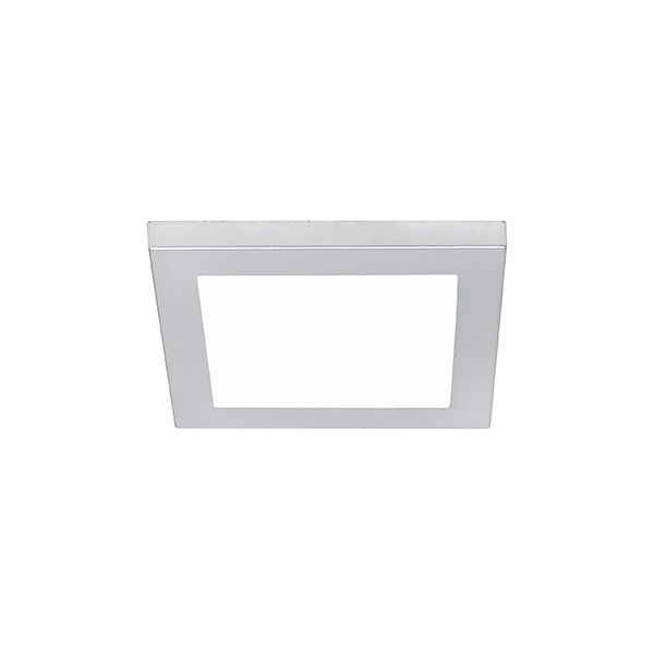 Светодиодный светильник (LED) Матрица/Matrix S-2, сплошное свечение, 66*66*6мм, 2W/12V, 4000K, отделка серебро, кон-р L813