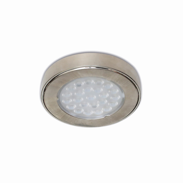 Комплект из 1-го светильника LED Метрис/Metris V12, (1*1,6W), 12V, накладной, 3050-3250K, отделка никель шлифованный