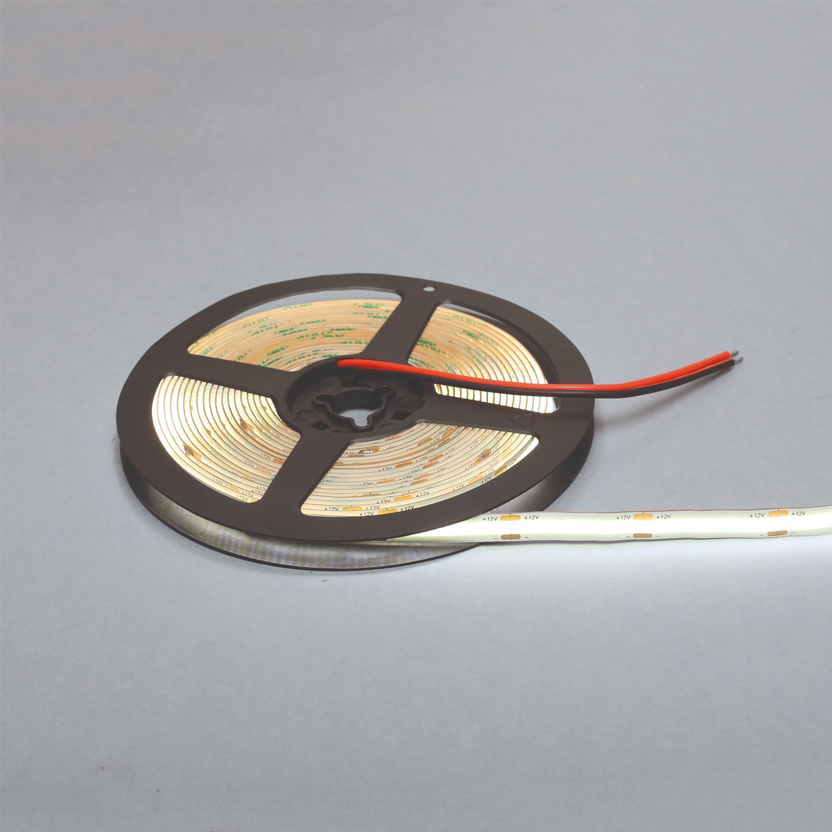Лента светодиодная COB, 480 LED/м, 13Вт/м, 12В, CRI90, 1150-1300 Лм/м 5000х8 мм, IP20, 6000-6500К (холодный белый)