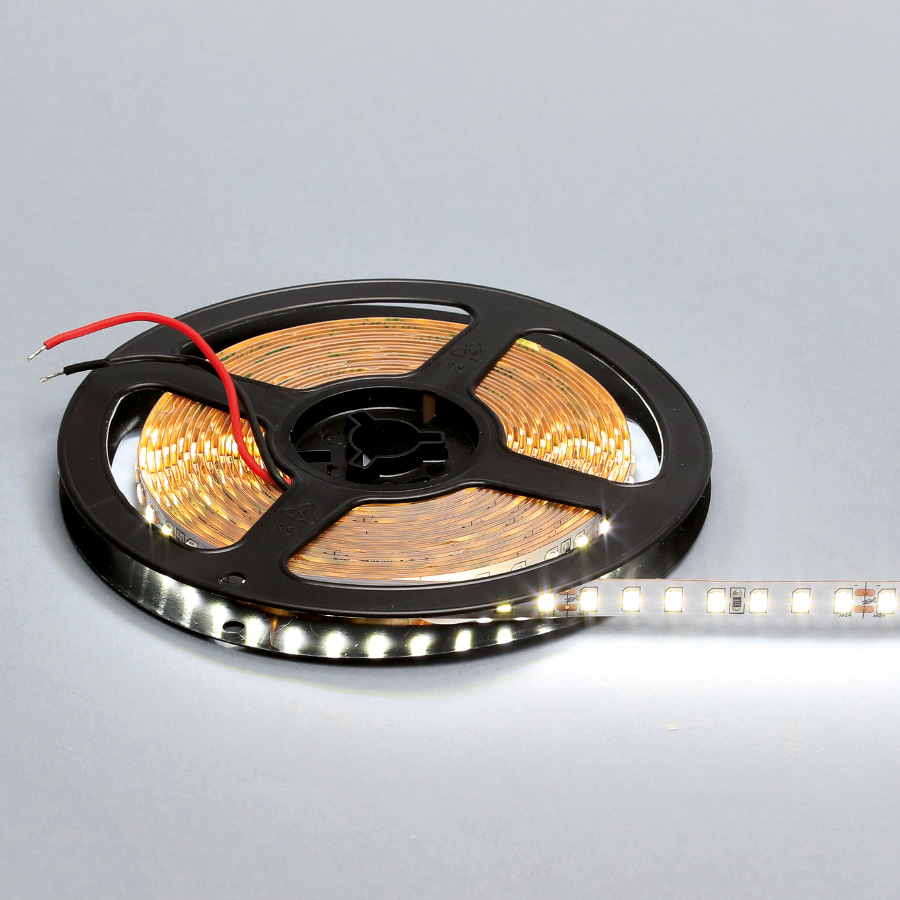 Лента светодиодная SMD2835, 126 LED/м, 13Вт/м, 24В, CRI80, 1500-1800Лм./м 5000х8 мм, IP20, 6000-6500К (холодный белый)