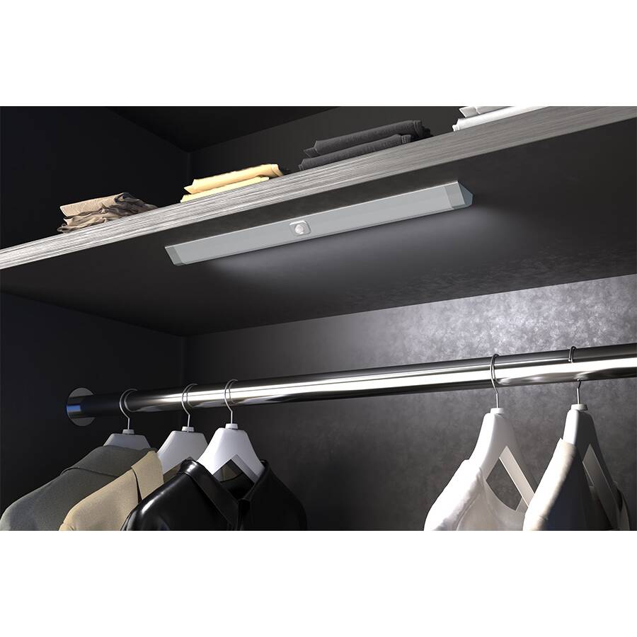 Профиль-светильник LED Лонтано/Lontano, 850 мм, 7.7W/12V, 4500K(нейтральный белый), накладной, с датчиком движ., отделка алюм., ко