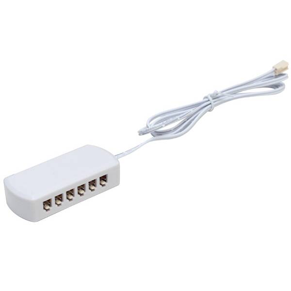 Блок распред. L803-PC, 12V/24V, 3А, на 6 парал. подключ. конн. L822, с каб. 1м и конн. L822, для источ. питания постоян. напряж.