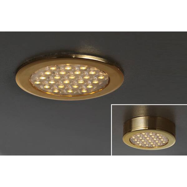 Светодиодный светильник (LED) Круглое кольцо/Round Ring, 1.5W/12V, 6000K, отделка золото глянец, кон-р L813