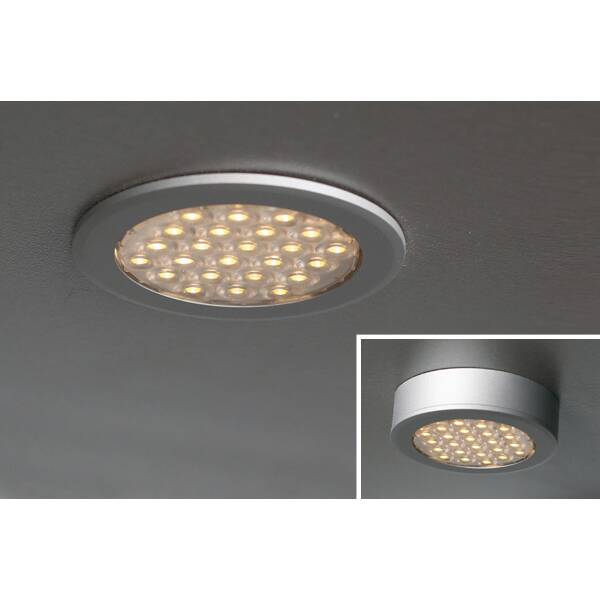 Светодиодный светильник (LED) Круглое кольцо/Round Ring, 1.5W/12V, 6000K, отделка алюминий, кон-р L813