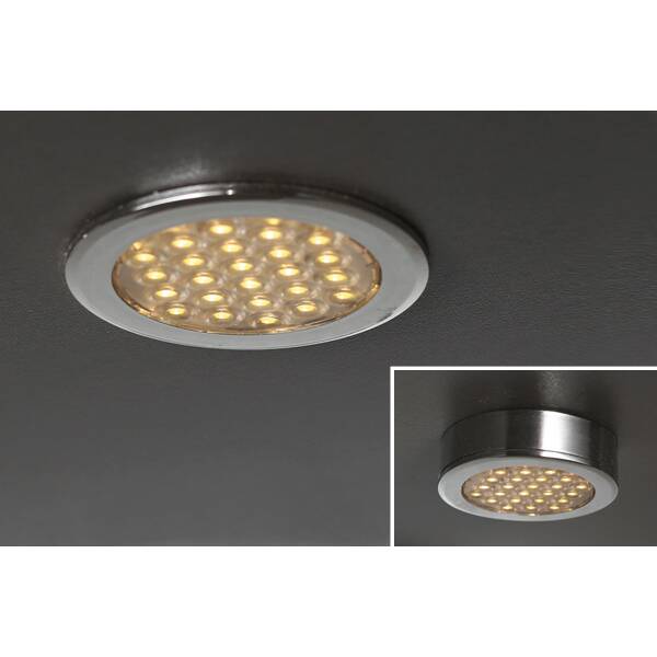 Светодиодный светильник (LED) Круглое кольцо/Round Ring, 1.5W/12V, 6000K, отделка хром глянец, кон-р L813