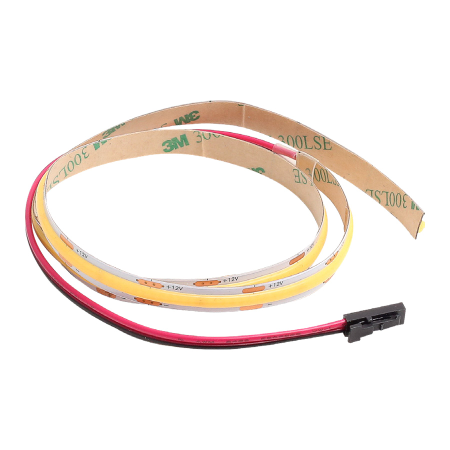 ОБРАЗЕЦ ленты светодиодной COB, 480 LED/м, 6Вт/м, 12В, 600-700Лм/м 500х8 мм, IP20, 3000-3500К (теплый белый), с кон L813