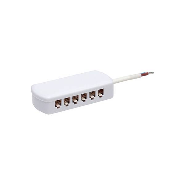 Блок распред. L803-PC, 12V/24V, 3А, для конн. L822 на 6 парал. подключ., с каб. 200 мм для источника пит. постоян. напряж.
