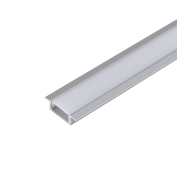 Образец LED профиль 2206 с рассеивателем матовым, отделка орион серый (анодировка)