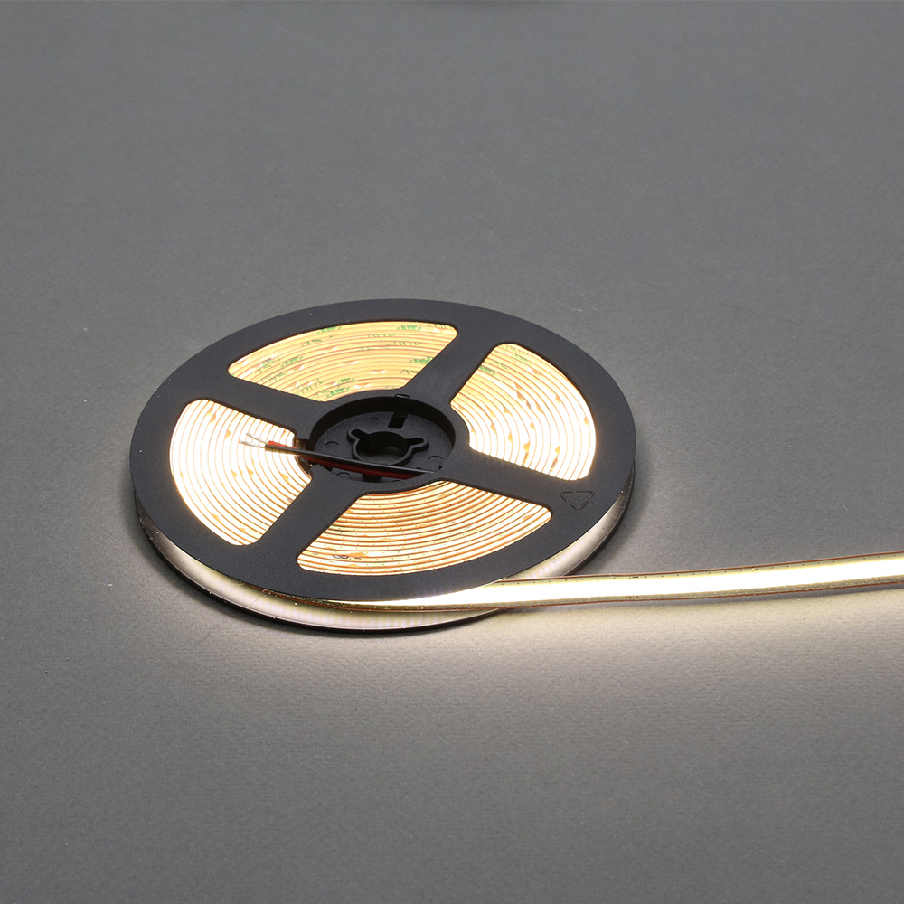 Cветодиодная лента COB 528 LED/м, свободная резка, 13Вт/м, 24В, CRI90, 850-900Лм/м 5000х8 мм, IP20, 4000K (нейтральный белый)